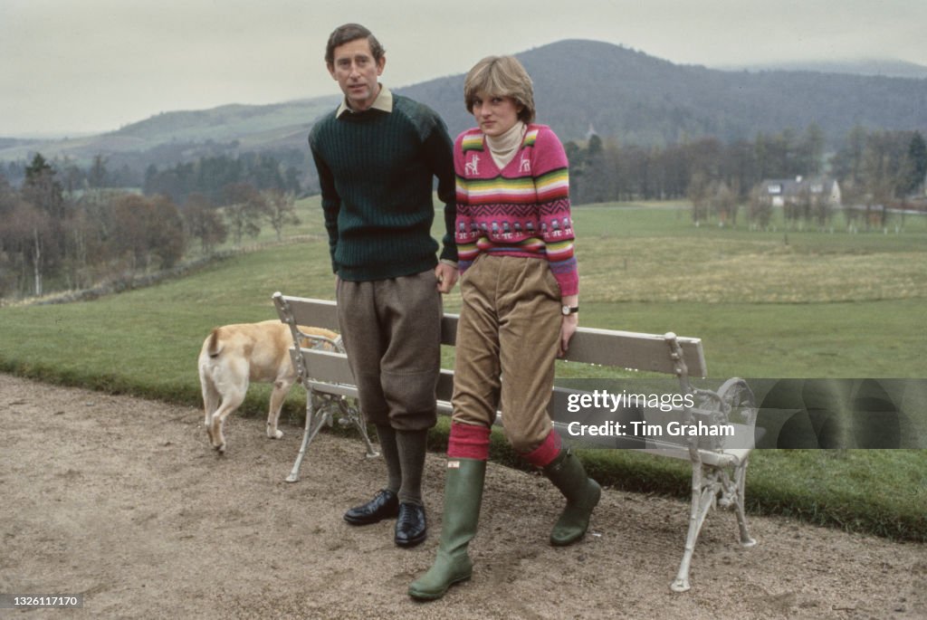 Charles And Diana In Balmoral