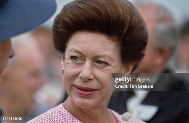 Princess Margaret visits the new Docklands development in London, UK, July 1987.