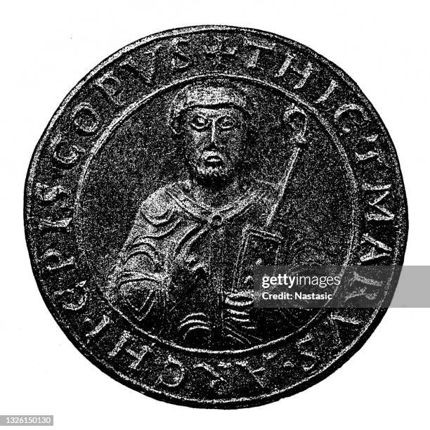 dietmar ii , also theotmar or thietmar († july 28, 1041 in salzburg), was an archbishop of salzburg in the 11th century. - papal seal stock illustrations