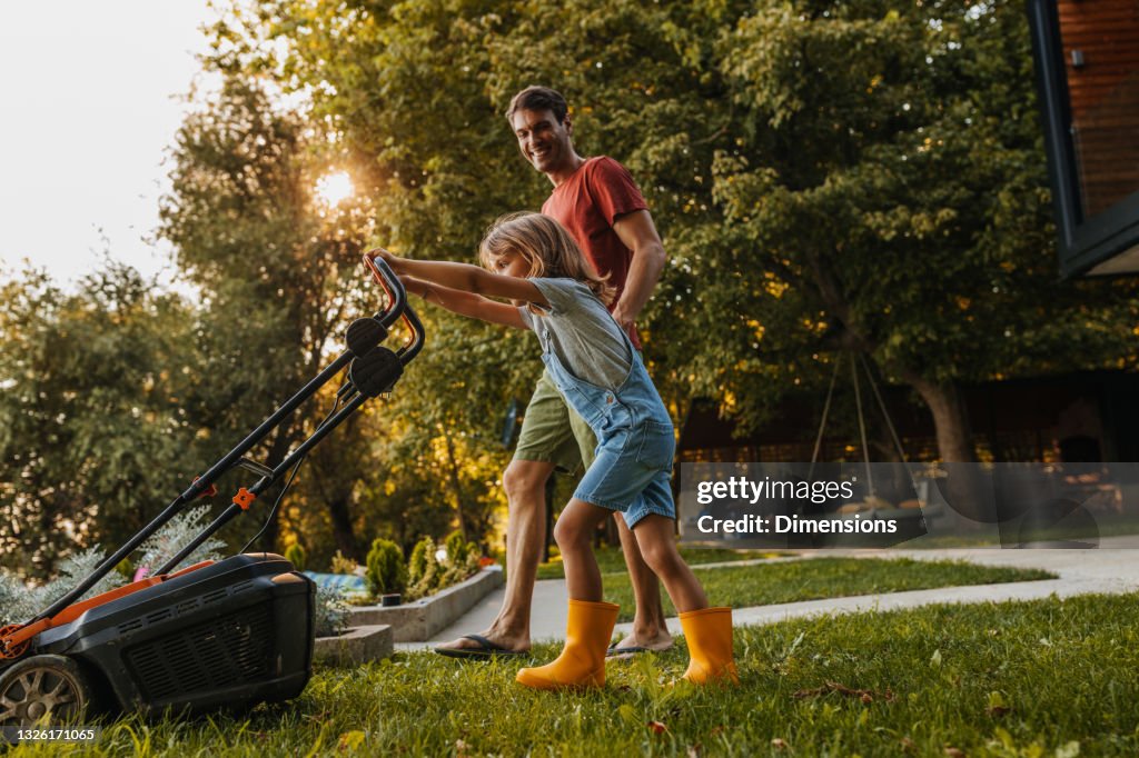 He always help his father in home jobs