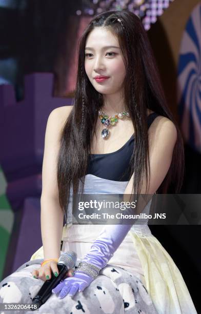 Joy of Red Velvet attends Red Velvet's New Mini Album 'The ReVe Festival: Day 1' Release Showcase at Blue Square on June 19, 2019 in Seoul, South...