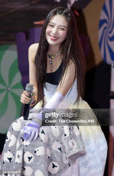 Joy of Red Velvet attends Red Velvet's New Mini Album 'The ReVe Festival: Day 1' Release Showcase at Blue Square on June 19, 2019 in Seoul, South...