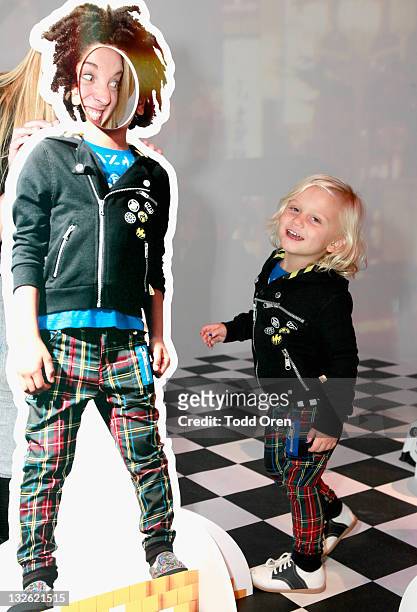 Zuma Rossdale attends Gwen Stefani's launch of her Harajuku Mini for Target Collection at Jim Henson Studios on November 12, 2011 in Los Angeles,...