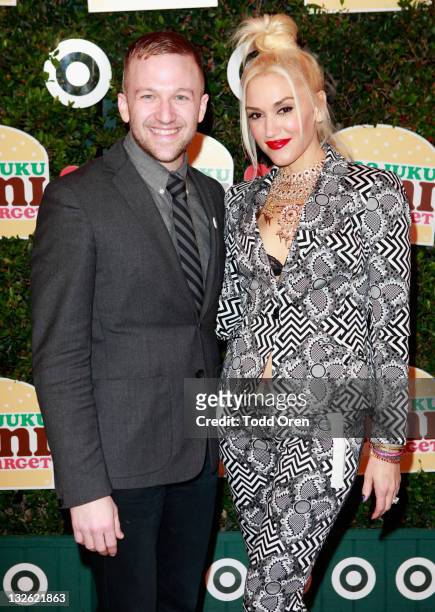 Target Director Brian Robinson and singer Gwen Stefani attend Gwen Stefani's launch of her Harajuku Mini for Target Collection at Jim Henson Studios...