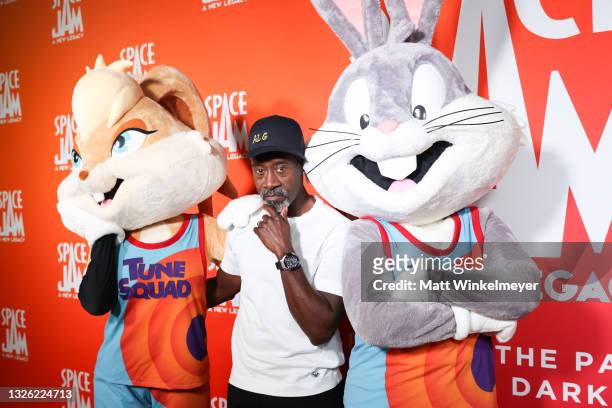 Don Cheadle attends the Space Jam: A New Legacy Party in The Park After Dark at Six Flags Magic Mountain on June 29, 2021 in Valencia, California.