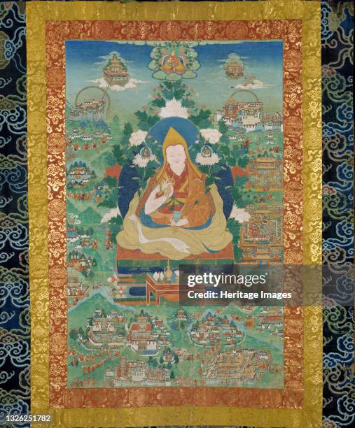 Ngawang Lobsang Gyatso , 5th Dalai Lama, 18th century. Found in the collection of Rubin Museum of Art, New York. Artist Tibetan culture.