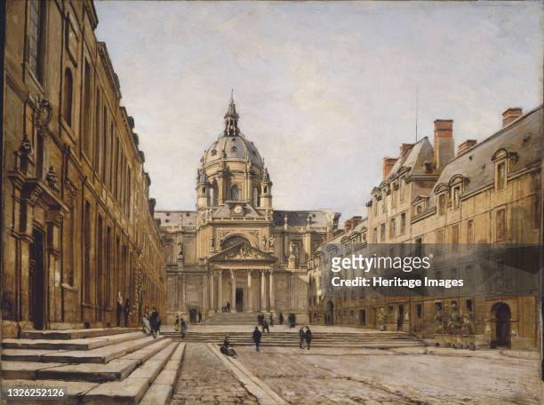 The Courtyard of the Old Sorbonne, 1886. Found in the collection of Musée Carnavalet, Paris. Artist Lansyer, Emmanuel .