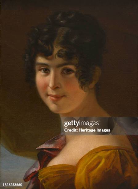 Portrait of Adèle Foucher , ca 1820. Found in the collection of Maison de Victor Hugo. Artist Duvidal de Montferrier, Julie .
