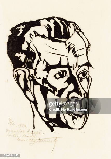 Portrait of the Composer Maurice Ravel , 1923. Private Collection. Artist Van Uytvanck, Valentijn Edgar .