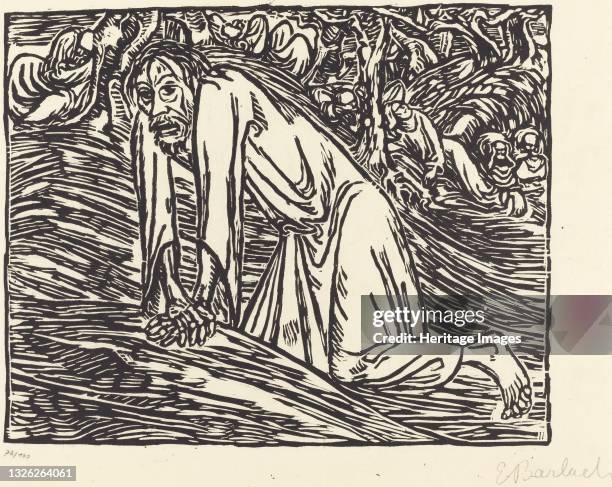 Christ in Gethsemane, 1919. Artist Ernst Barlach.