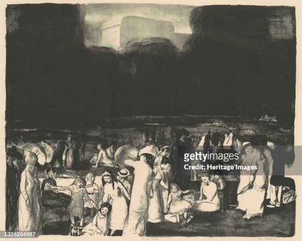 In the Park, Dark, 1916. Artist George Wesley Bellows.
