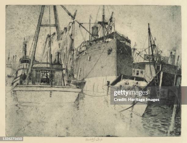 Chelsea Docks, Loading the Ship, 1907. Artist Charles Frederick William Mielatz.