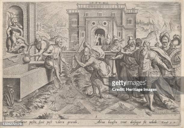 The Plague of Locusts, c.1585. Artist Johann Sadeler I.