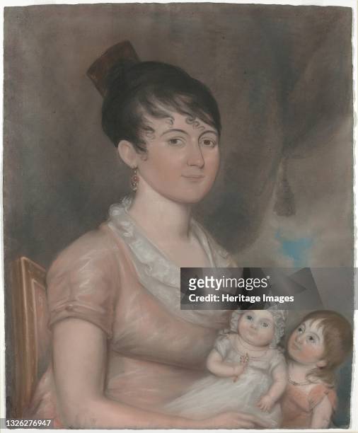 Anna Margaret Blake and Her Two Children, circa 1808. Artist Unknown.