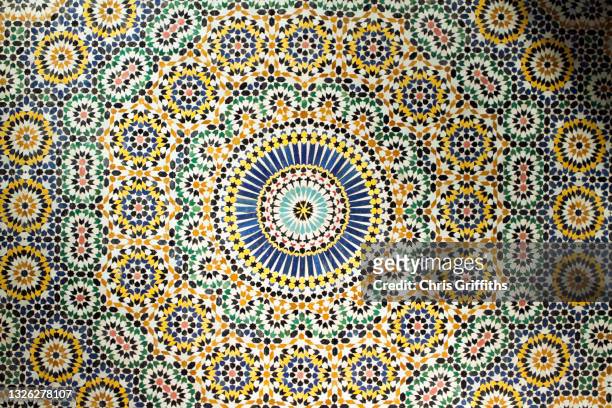 telouet kasbah, ounila valley, southern morocco - intricacy stock-fotos und bilder