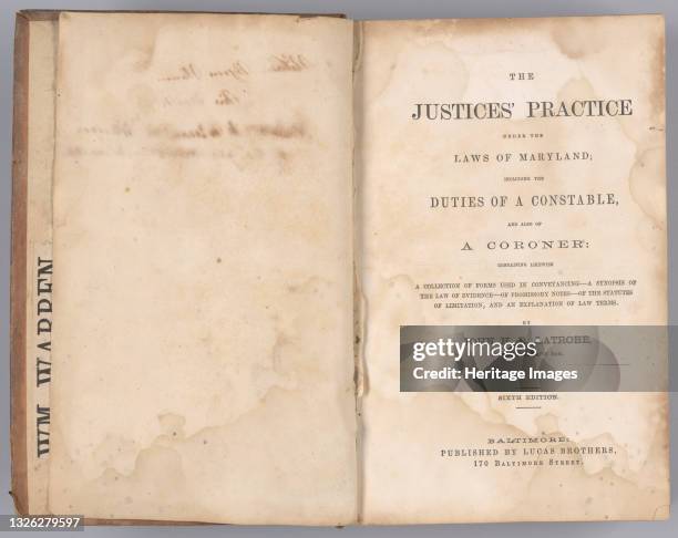 This book is a sixth edition of The Justices' Practice Under the Laws of Maryland; Including the Duties of a Constable, and also of a Coroner by John...