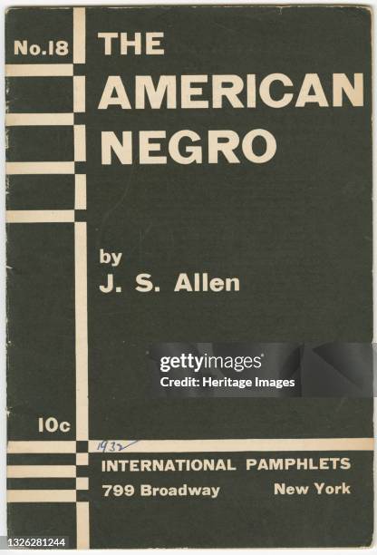 International Pamphlets, No. 18. Communist Party pamphlet by James S. Allen dealing extensively with the miserable situation facing rural Southern...