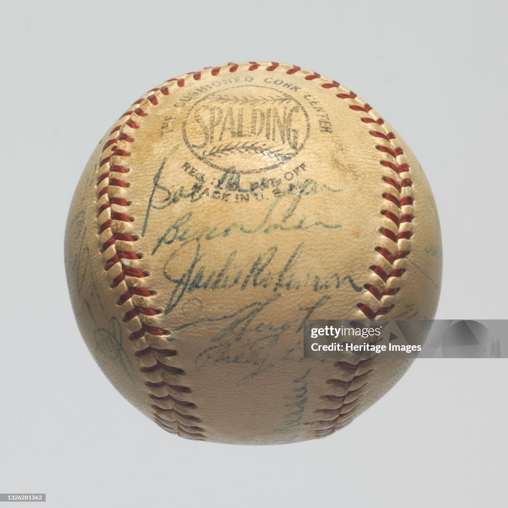 Baseball Signed By The 1953 Brooklyn Dodgers Team