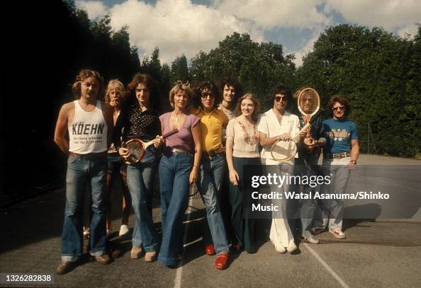 Queen Ridge Farm Queen pose on a tennis court at Ridge Farm Studio during the ...