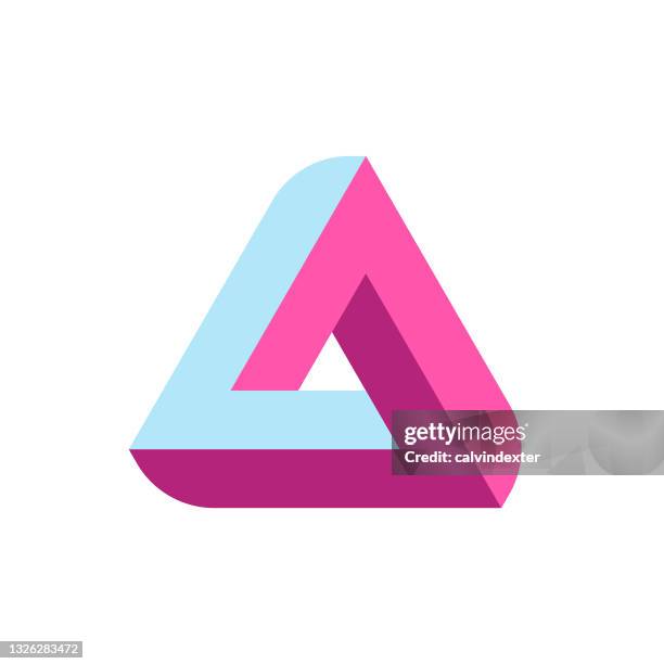 penrose dreieck design - triangles stock-grafiken, -clipart, -cartoons und -symbole