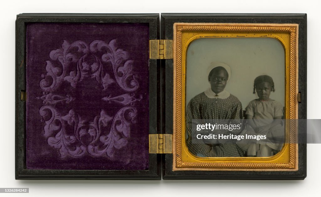 Ambrotype Of An Unidentified Woman And Child