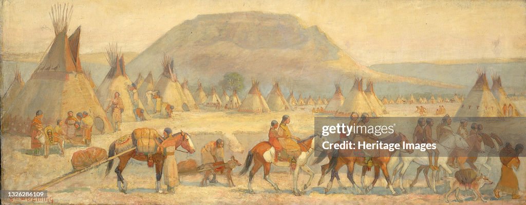 Blackfoot Camp Scene