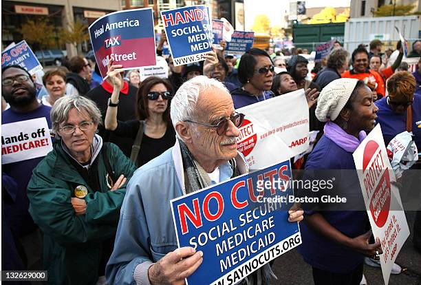 Large rally was held at the Wang Center to protest proposed cuts to social security, medicare and medicaid. Some of the protestors made their way to...
