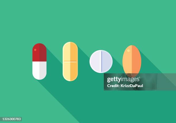 ilustraciones, imágenes clip art, dibujos animados e iconos de stock de píldoras - analgésico