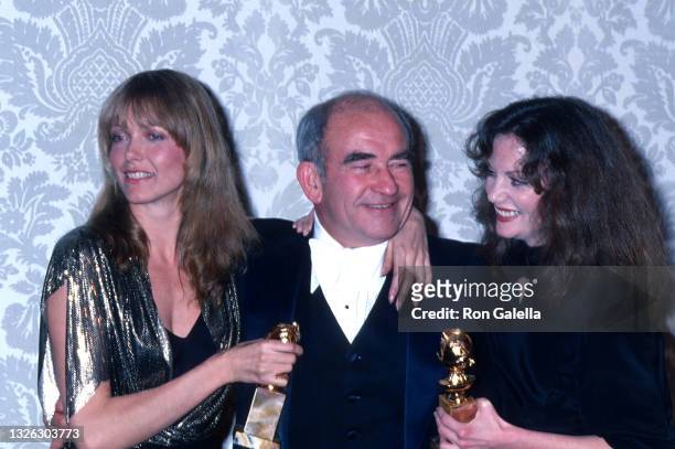 Susan Blakely, Ed Asner and Lesley Ann Warren attend 35th Annual Golden Globe Awards at the Beverly Hilton Hotel in Beverly Hills, California on...
