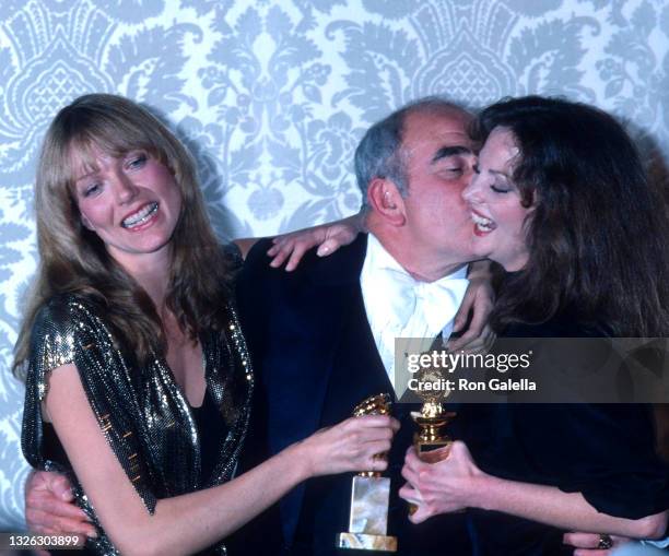 Susan Blakely, Ed Asner and Lesley Ann Warren attend 35th Annual Golden Globe Awards at the Beverly Hilton Hotel in Beverly Hills, California on...