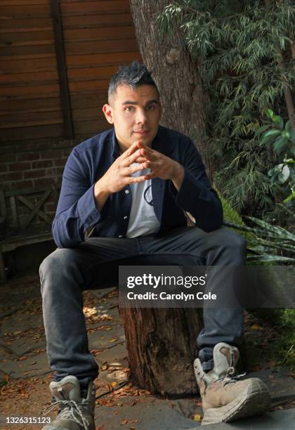 Record producer, singer, songwriter, musician and composer Rostam Batmanglij is photographed for Los Angeles Times on May 19, 2021 in Los Angeles,...