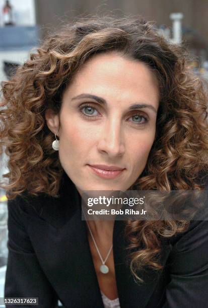 Melina Kanakaredes portraits on the set of television show CSI:NY, September 1, 2004 in Los Angeles, California.