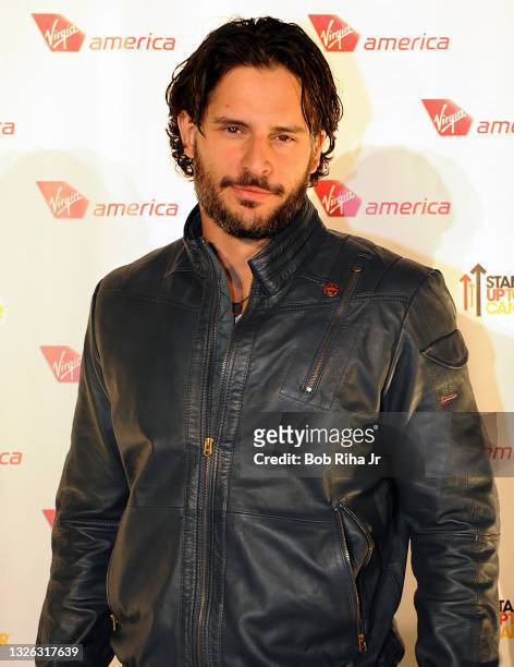 Actor Joe Manganiello pose on the red carpet at Virgin America's Lone Star Launch Party, December 1, 2010 in Dallas, Texas.