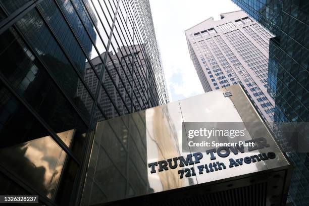 Trump Tower, home to the Trump Organization, stands along Fifth Avenue on June 30, 2021 in New York City. According to reports, federal prosecutors...