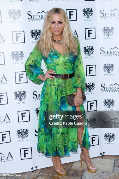 Spanish singer Marta Sanchez attends the 'Algunos Le Llaman Magia' presentation at Fortuny restaurant on June 30, 2021 in Madrid, Spain.