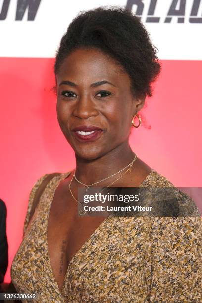 Jessy Ugolin attends the “Black Widow” Paris Gala Screening at cinema Le Grand Rex on June 30, 2021 in Paris, France.