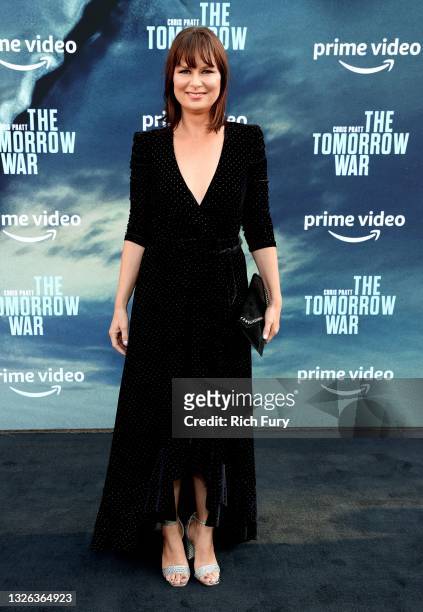 Mary Lynn Rajskub attends the premiere of Amazon's "The Tomorrow War" at Banc of California Stadium on June 30, 2021 in Los Angeles, California.