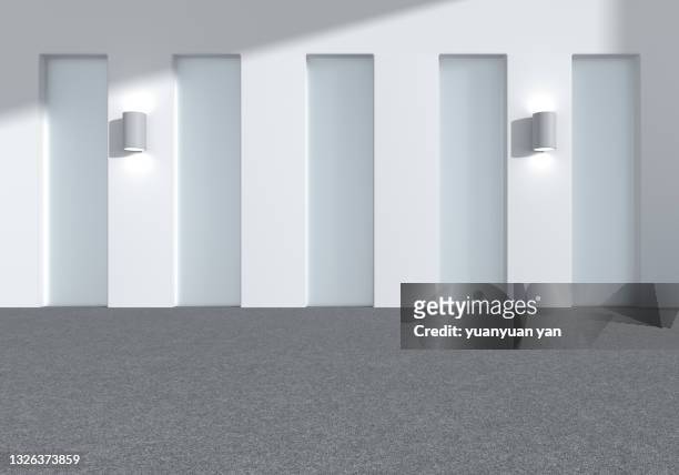 3d rendering exhibition background - carpet stock pictures, royalty-free photos & images