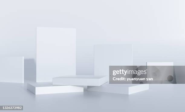 3d rendering exhibition background - plain box stock pictures, royalty-free photos & images