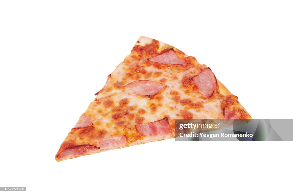kolbøtte komponent lomme Slice Of Pizza Isolated On A White Background High-Res Stock Photo - Getty  Images