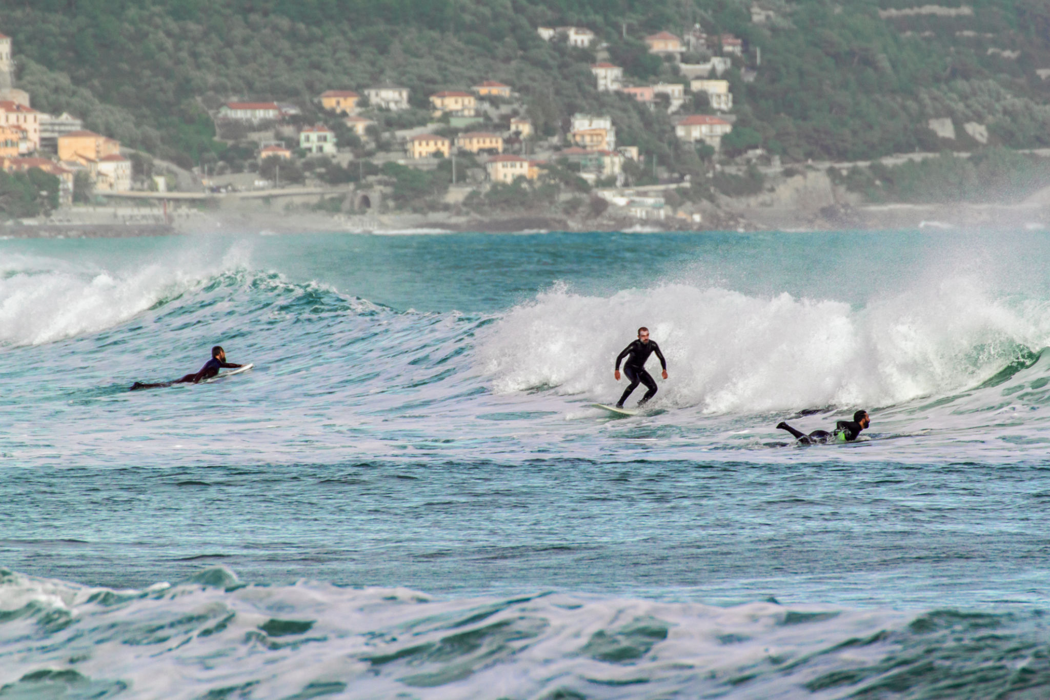 pro surfer rides the ligurian wave pro surfer rides the ligurian wave
