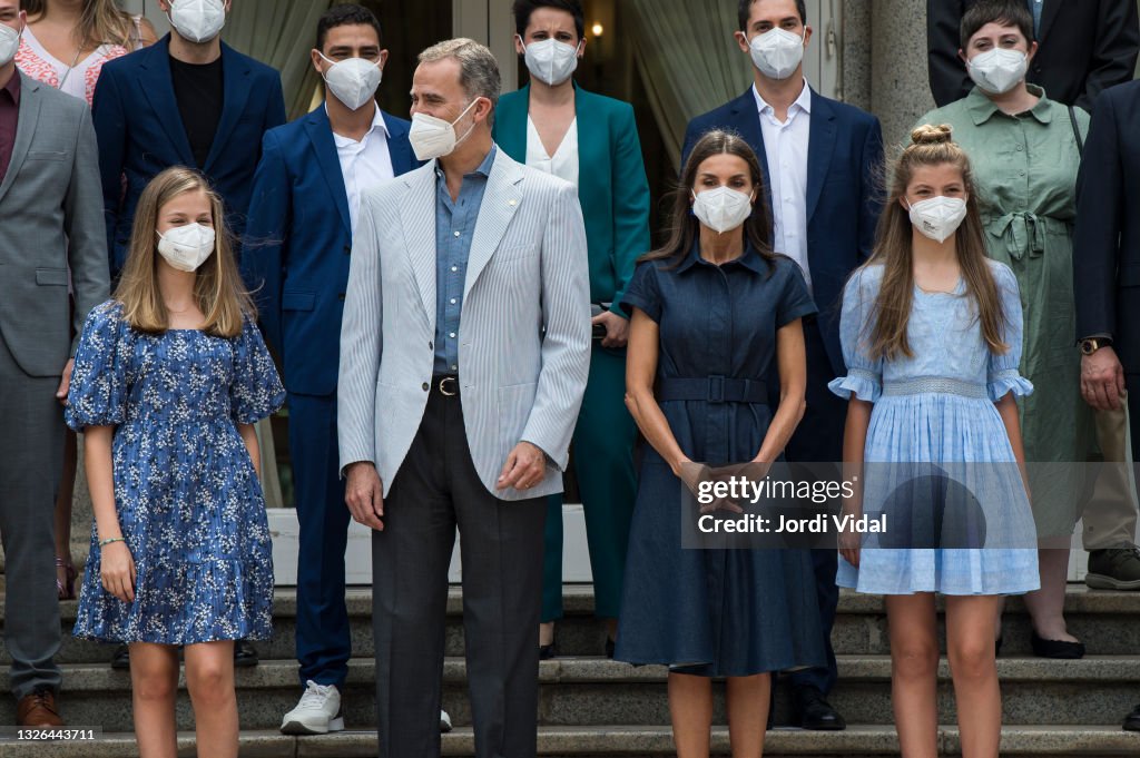 Spanish Royals Meeting With 'Princesa De Girona' Laureates