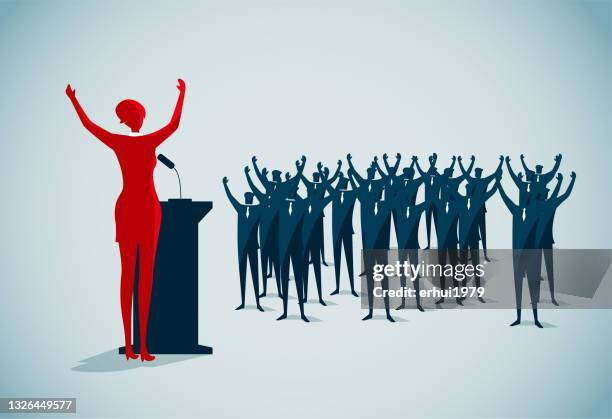 speech - senior management stock illustrations