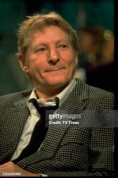 American actor and entertainer Danny Kaye during an interview on chat show Russell harty plus, circa 1973.