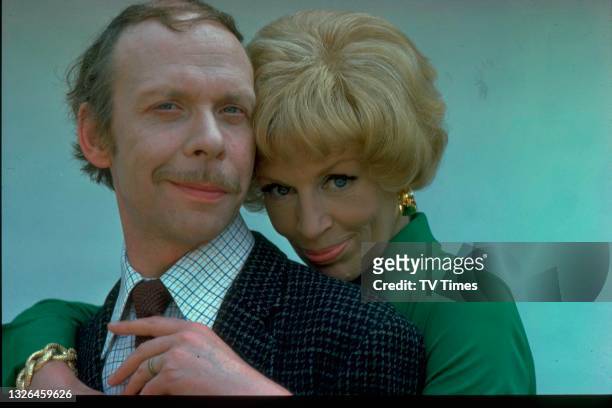 Actors Brian Murphy and Yootha Joyce in character as George and Mildred Roper in sitcom series George And Mildred, circa 1976.