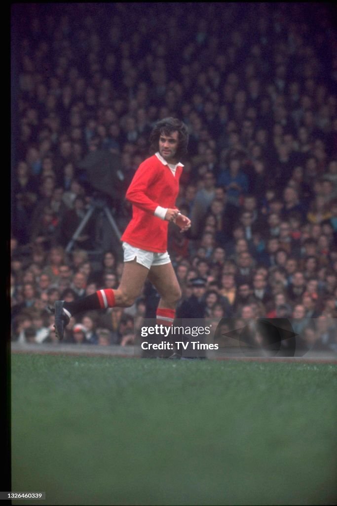 George Best Final Midfielder/forward George Best on the pitch during a First Division ...
