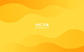 Yellow curve background. Vector illustration.