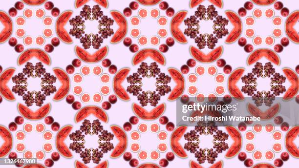 fruits kaleidoscope - kaleidoscope stock pictures, royalty-free photos & images