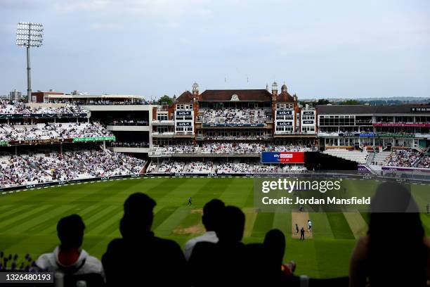 General view of play during the 2nd One Day International match between England and Sri Lanka at The Kia Oval on July 01, 2021 in London, England.