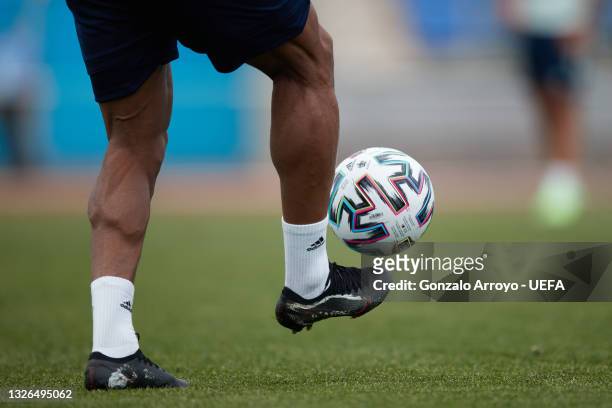 Adama Traore of Spain in action during a training session ahead of the Euro 2020 Quarter Final match between Switzerland and Spain at Petrovski...